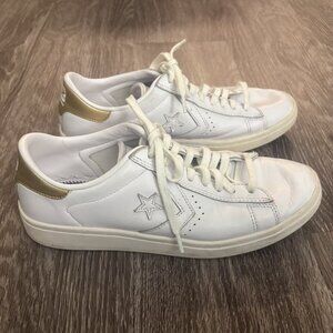 Converse All Star White Leather Sneakers Women's Size 7